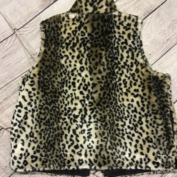 Pacific rose reversible vest animal prints /Black on the reversible side SZ LG - Picture 2 of 4